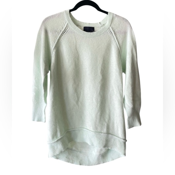 Cynthia Rowley Sweaters - Cynthia Rowley Rabbit Hair Seafoam Green Crewneck Casual Sweater Size Large